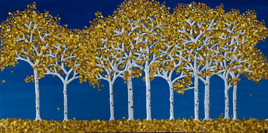 Yellow Birches in Fall, Anneke Olthof