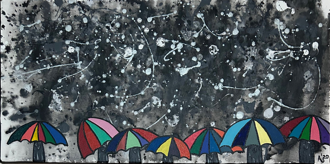 Rainy Umbrellas, Anneke Olthof